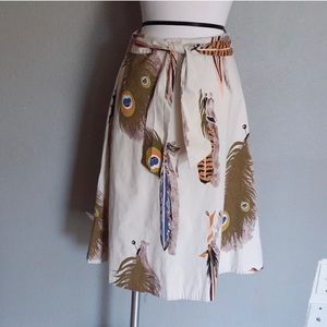 Anthropologie Skirts - Odille for Anthropologie Feather Boho midi skirt Anthropologie Skirts - Odille for Anthropologie Feather Boho midi skirt